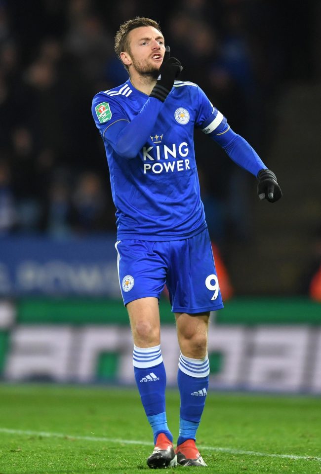  Vardy, 31, has scored five goals this term