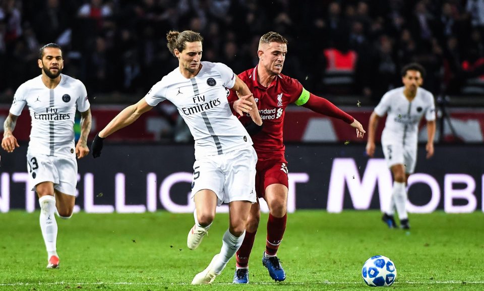  Adrien Rabiot was a late sub in Champions League win over Liverpool