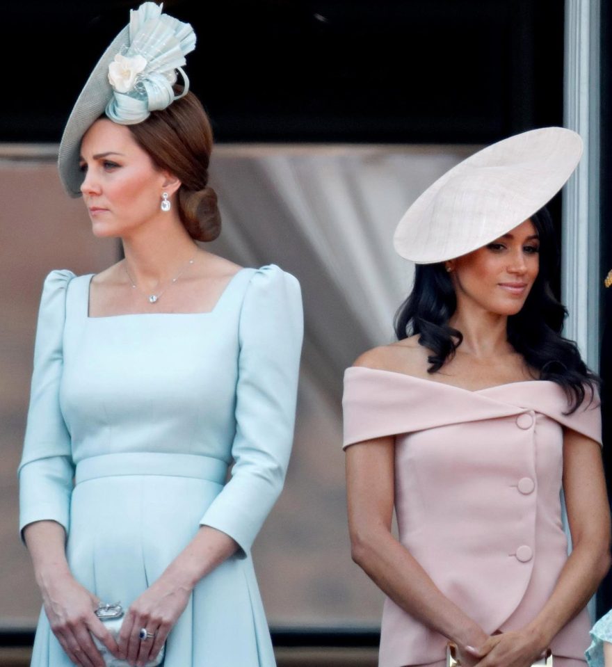  A rift is said to have formed between Kate Middleton, left, and Meghan Markle