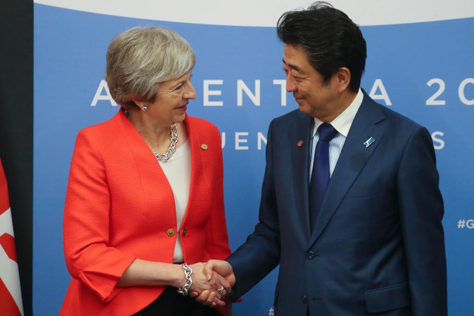  May also held talks with the Japanese Prime Minister