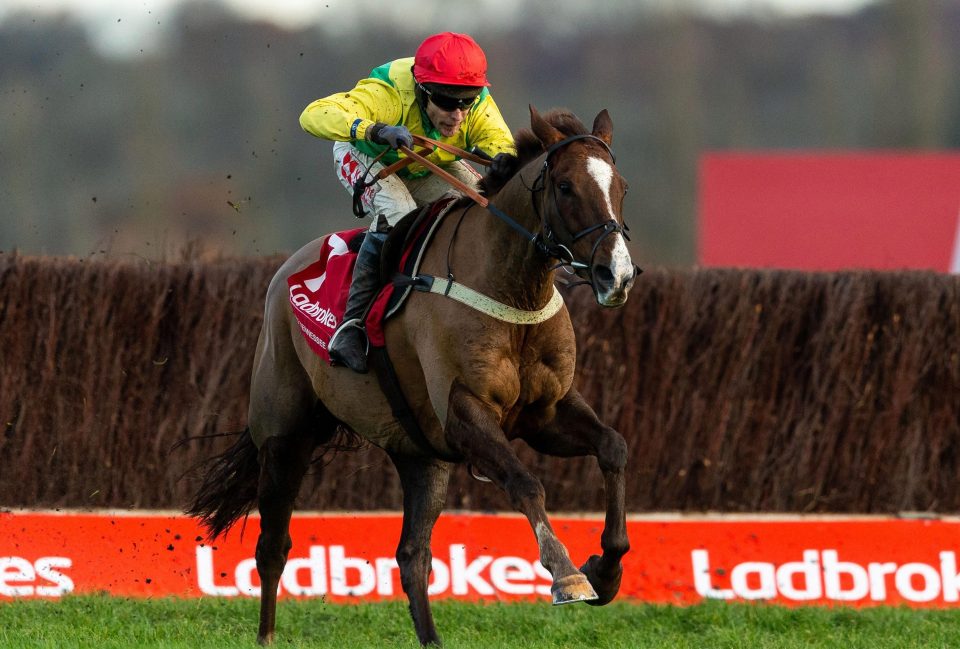  Sizing Tennessee on the way to an emotional victory under jockey Tom Scudamore