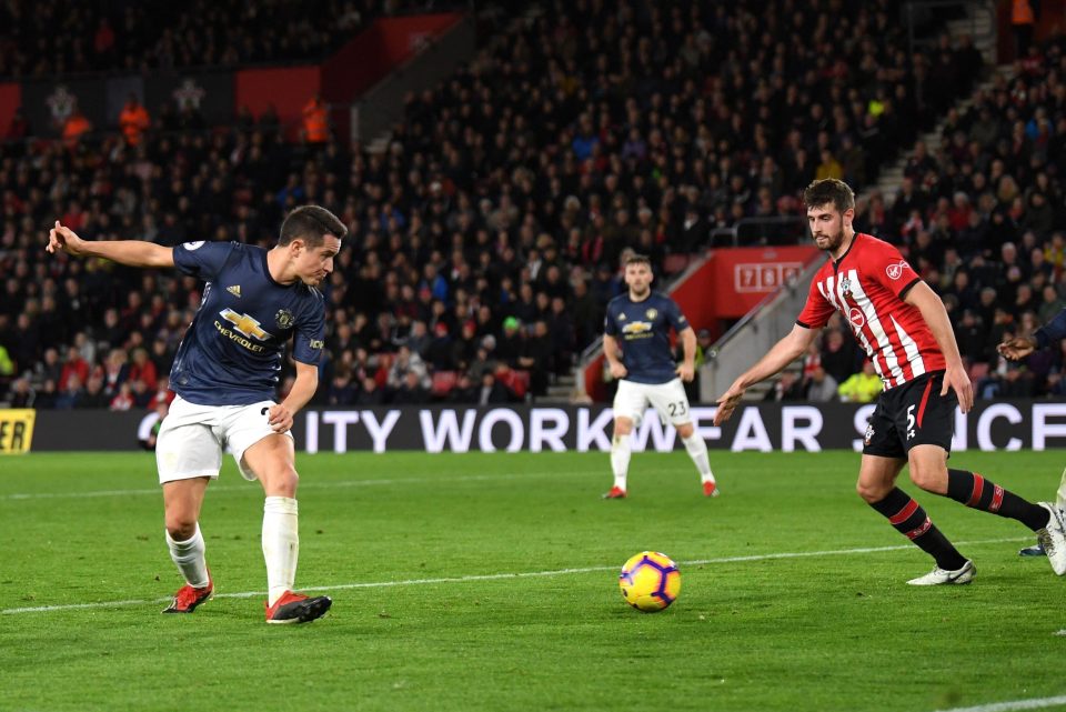  Spanish midfielder Ander Herrera put the Red Devils back on level terms with a smart backheel finish