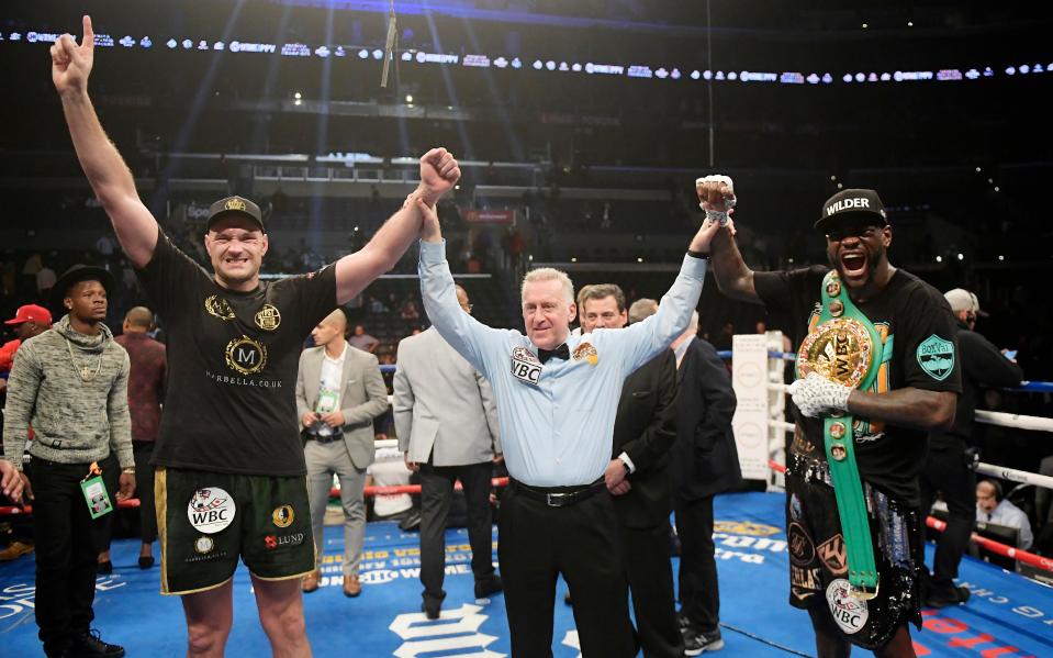  Tyson Fury and Deontay Wilder drew the fight after a thrilling 12 rounds