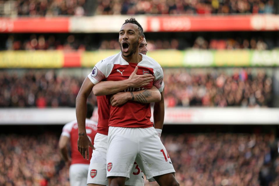  Gabon international Aubameyang bagged a double against Spurs in the North London derby