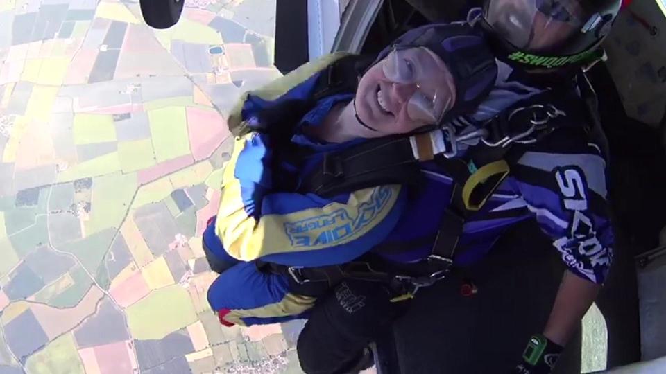  Samantha's family released footage of her in the prime of her life, going skydiving