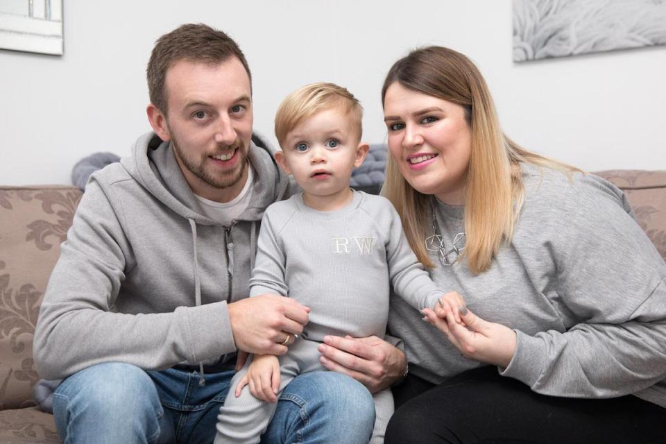  Ralphie, pictured with his mum Adam and Stacy, gets loads of freebies