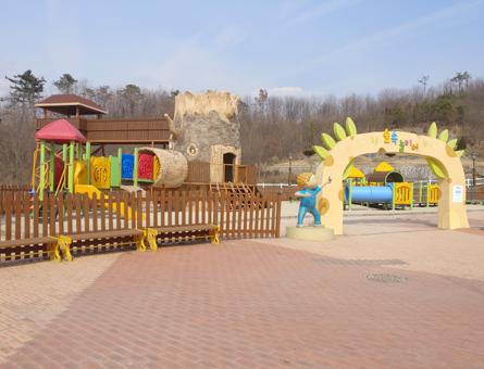  The children's play area is completely cheese themed