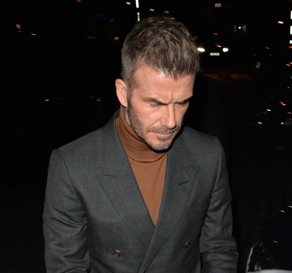  The former footballer, 43, showcased his new look while leaving a Notting Hill club