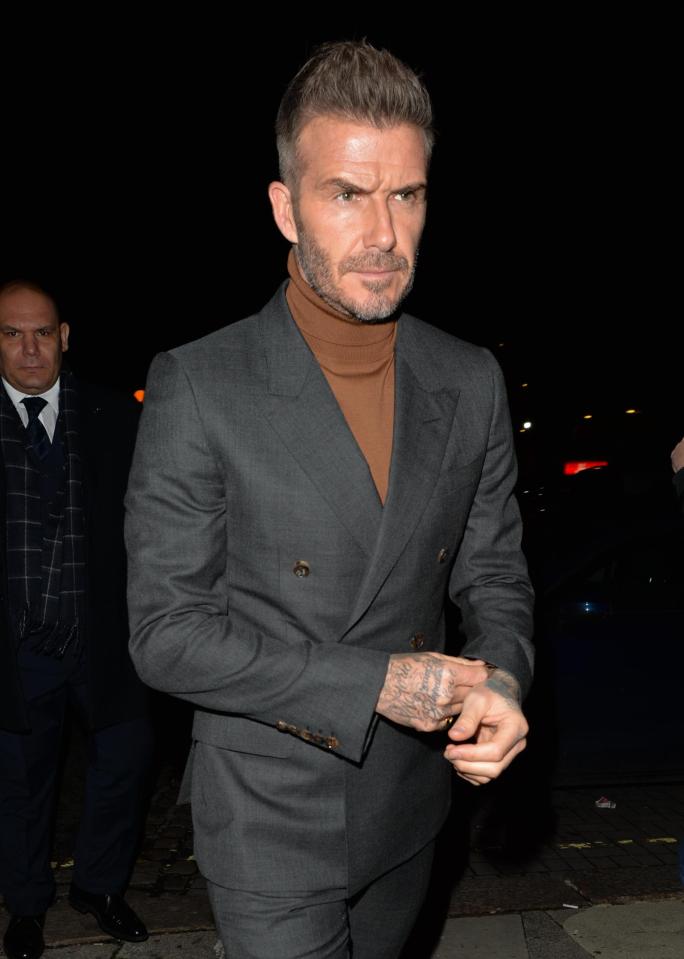  David Beckham debut a new hairdo last night