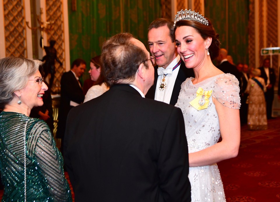 Kate Middleton spoke with members of the Diplomatic Corps 