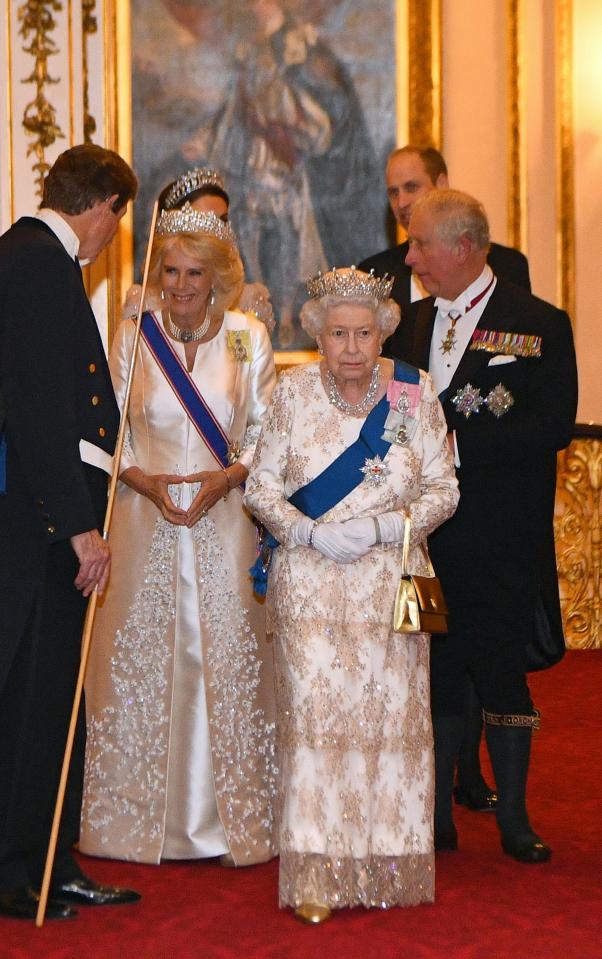  The Queen was joined by Camilla last night