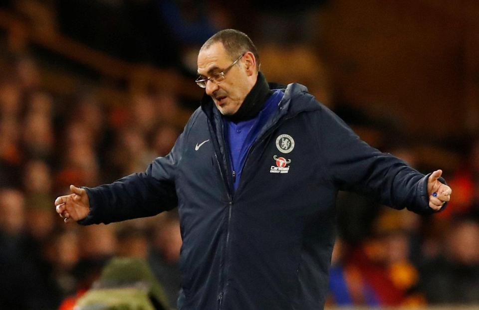  It was a miserable night in the Midlands for Maurizio Sarri