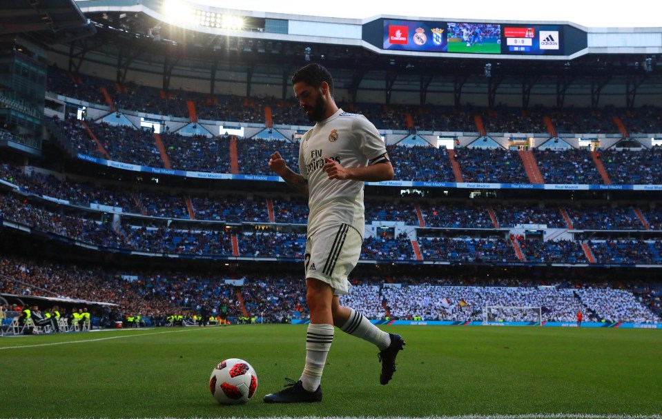 Isco was booed by Real Madrid fans and there is a feeling he is carrying too much weight