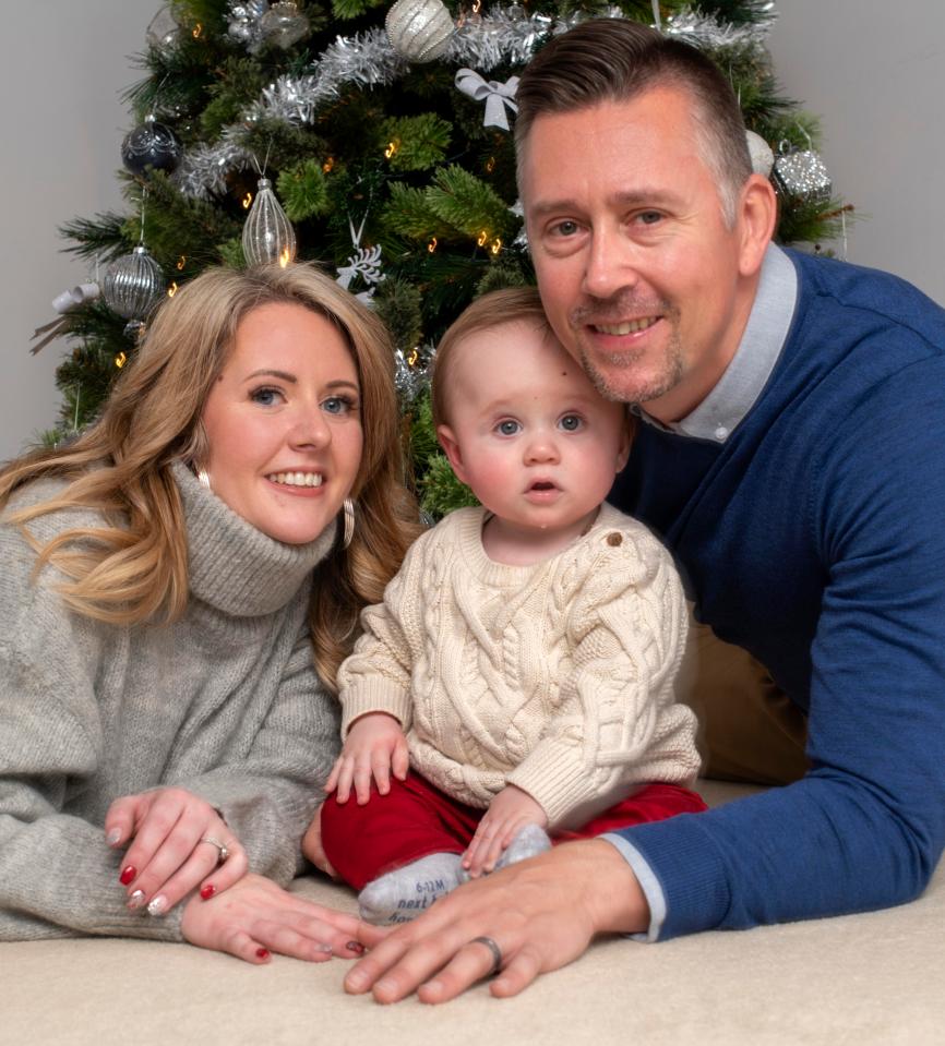  Susannah with husband Ben and son Miles, who was born shortly before their wedding