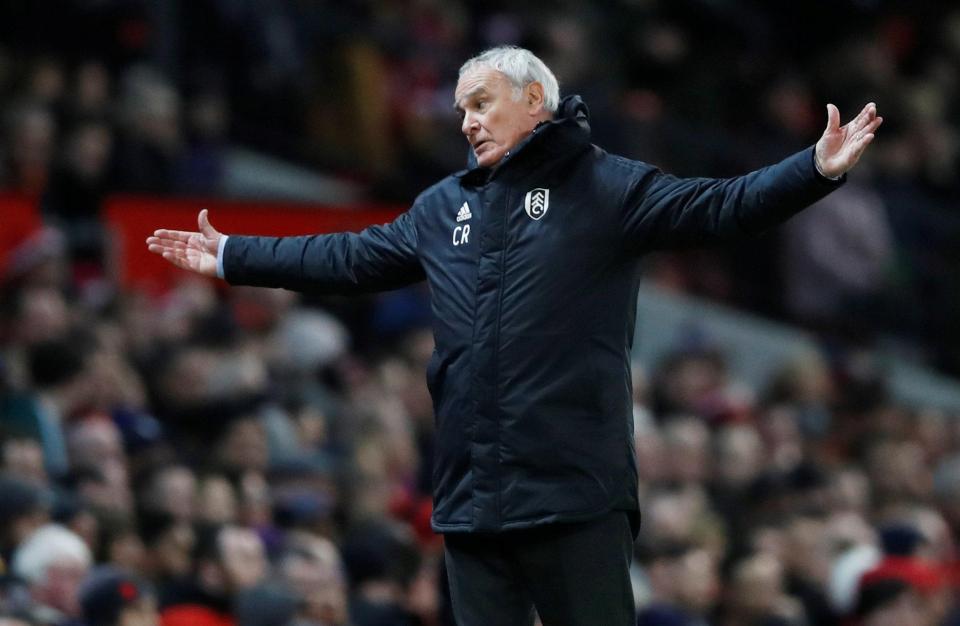  Claudio Ranieri is still looking for his first win at Fulham