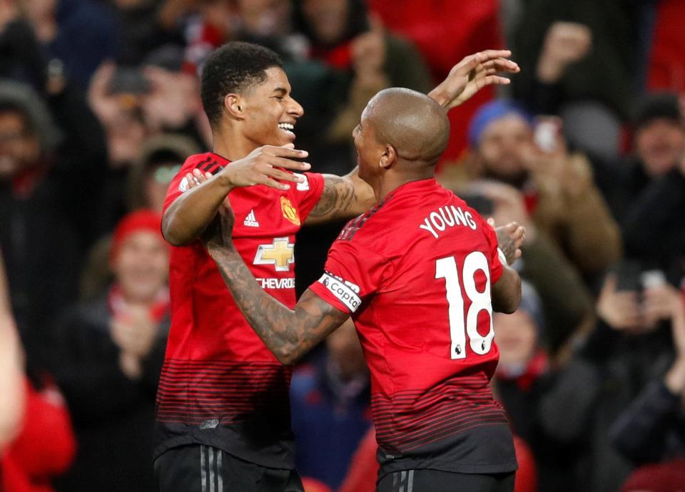  Marcus Rashford added a late fourth for the Red Devils