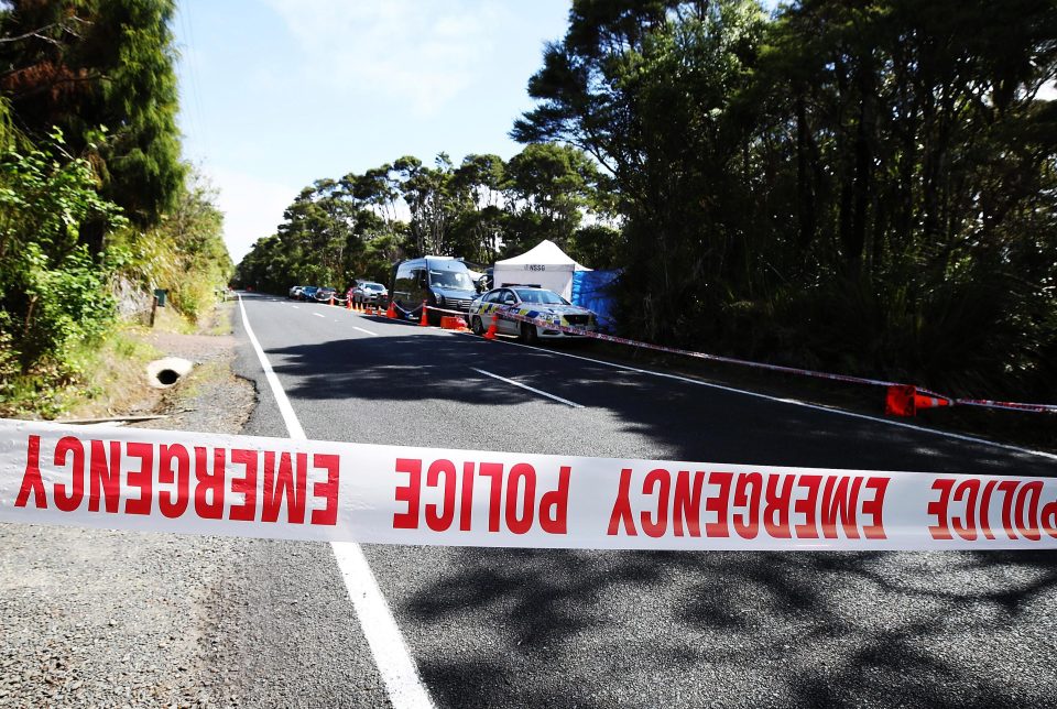  Cops have shut a road near a beauty spot not far from Auckland after finding a body