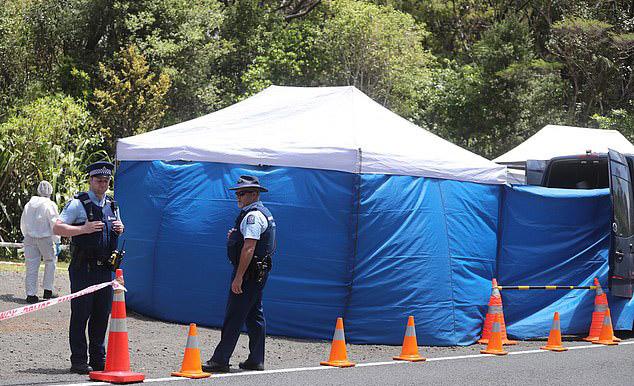  Two large tents have been set up after a body, thought to be that of Grace, was found