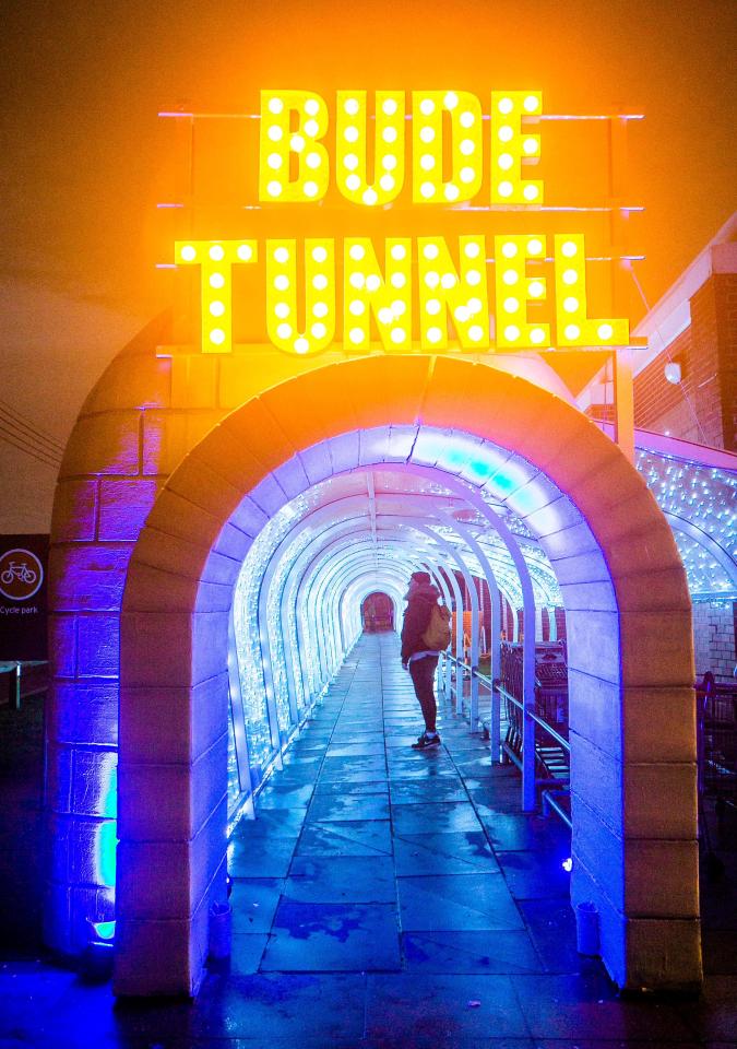  Bude Tunnel has been transformed into one of the longest light tunnels in Europe