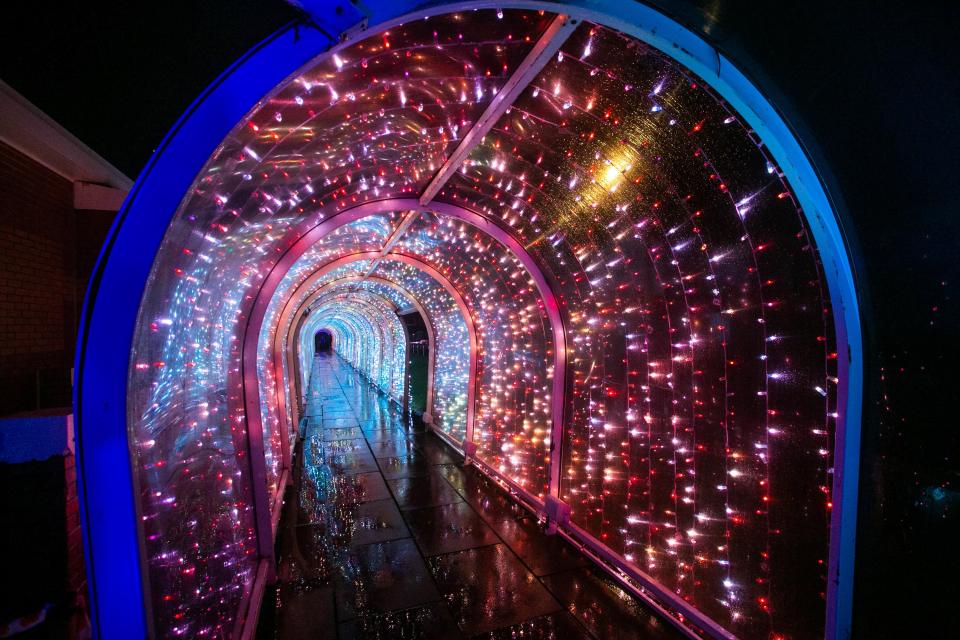  The 230ft plastic tunnel links the Sainsbury's store with its car park