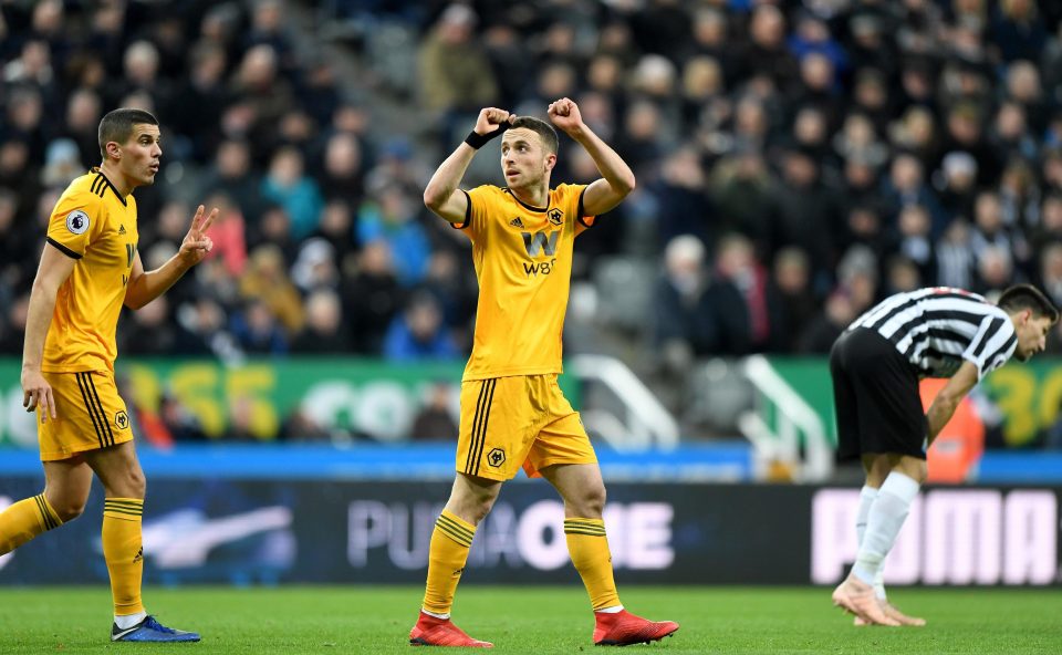  Jota celebrated his second goal in five days for Wolves