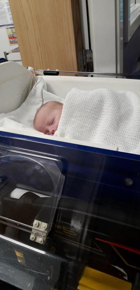  After a difficult labour and birth, both mum and baby had to spend the first week in hospital