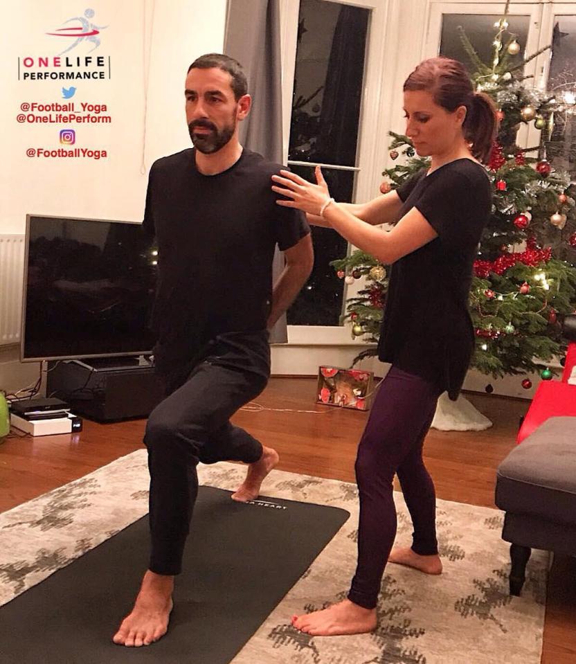  Sharon has also worked with Robert Pires - she spent nearly six years as a sports masseuse and physio at Arsenal