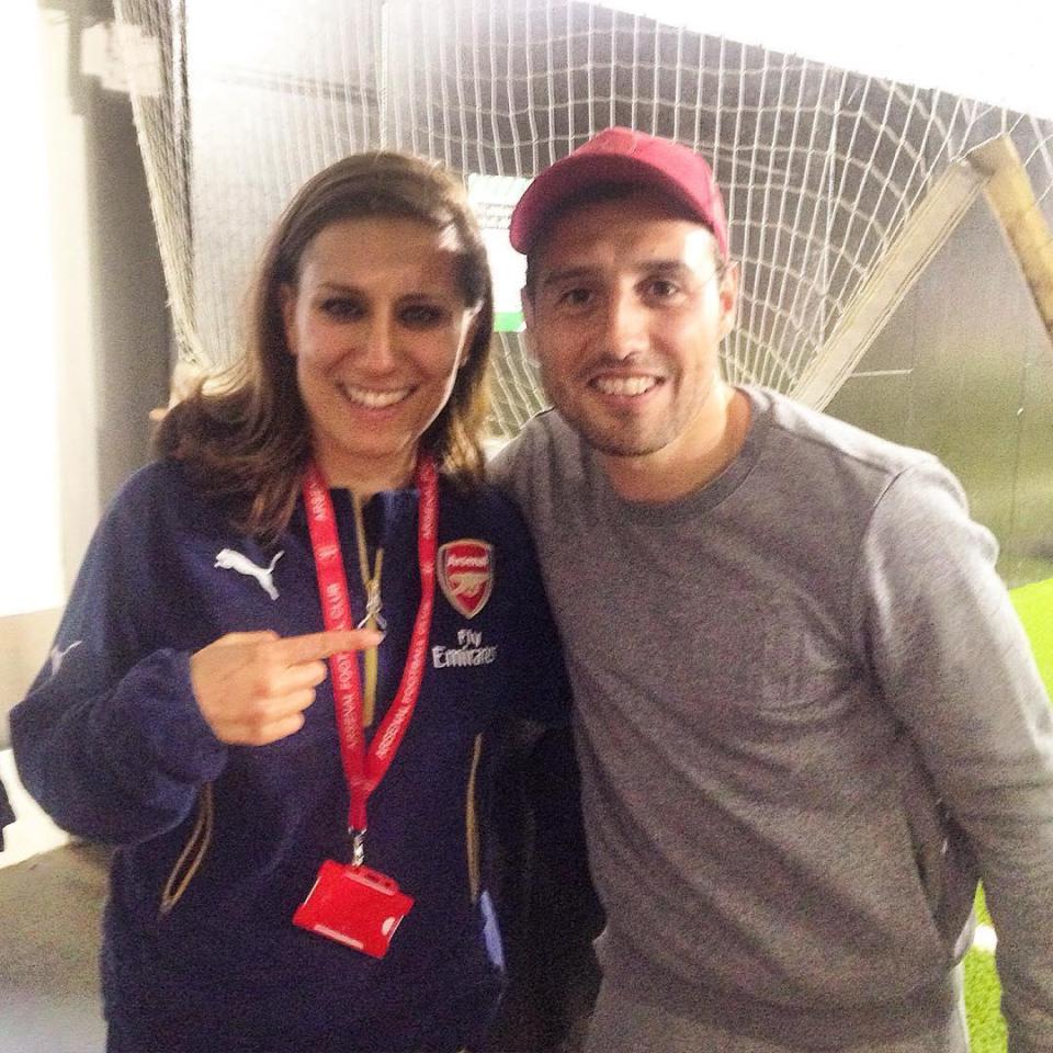  Sharon also worked with Santi Cazorla during her time with the Gunners