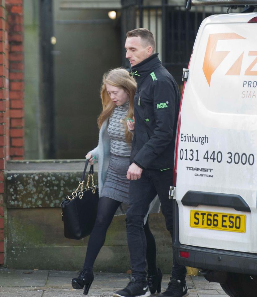  Georgina Lochrane outside Glasgow High Court yesterday where she came face-to-face with the teen charged with her daughter's murder