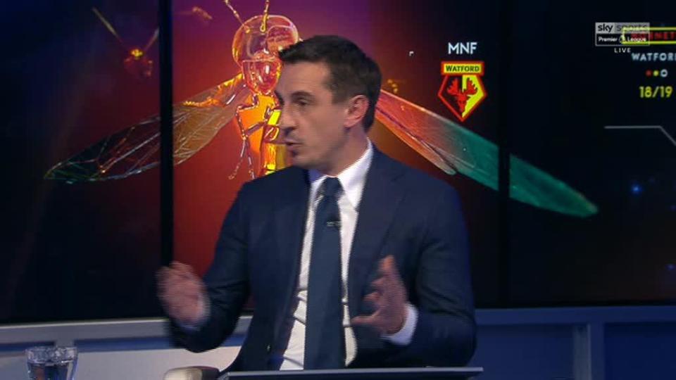  Neville told the story on Sky Sports' Monday Night Football