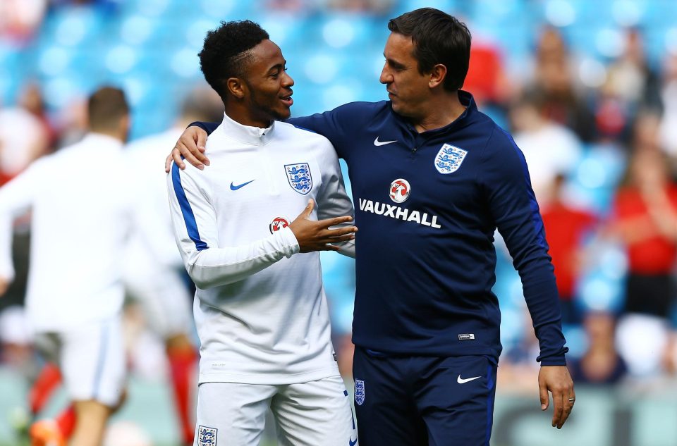  Gary Neville revealed Raheem Sterling sought his advice over abuse during Euro 2016