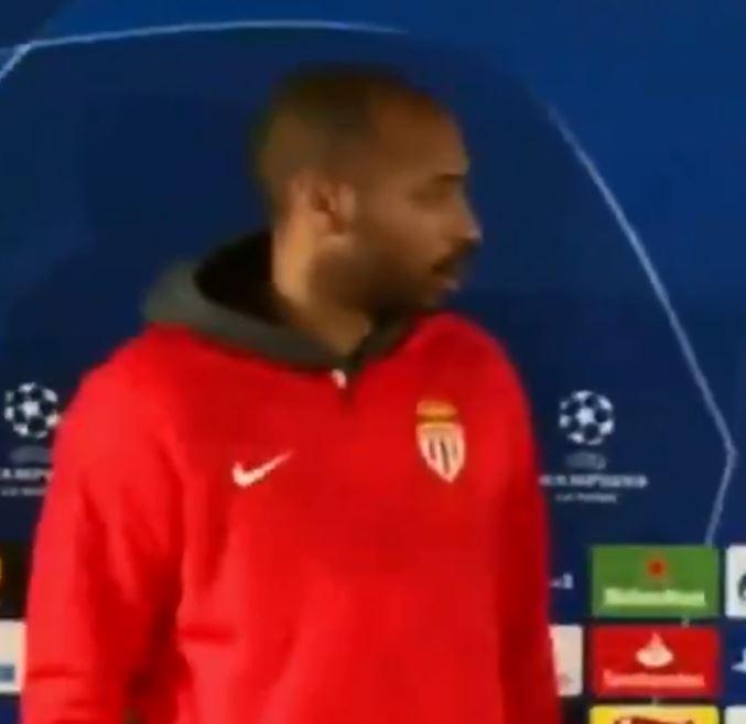  The Monaco boss looked less than impressed with the young defender