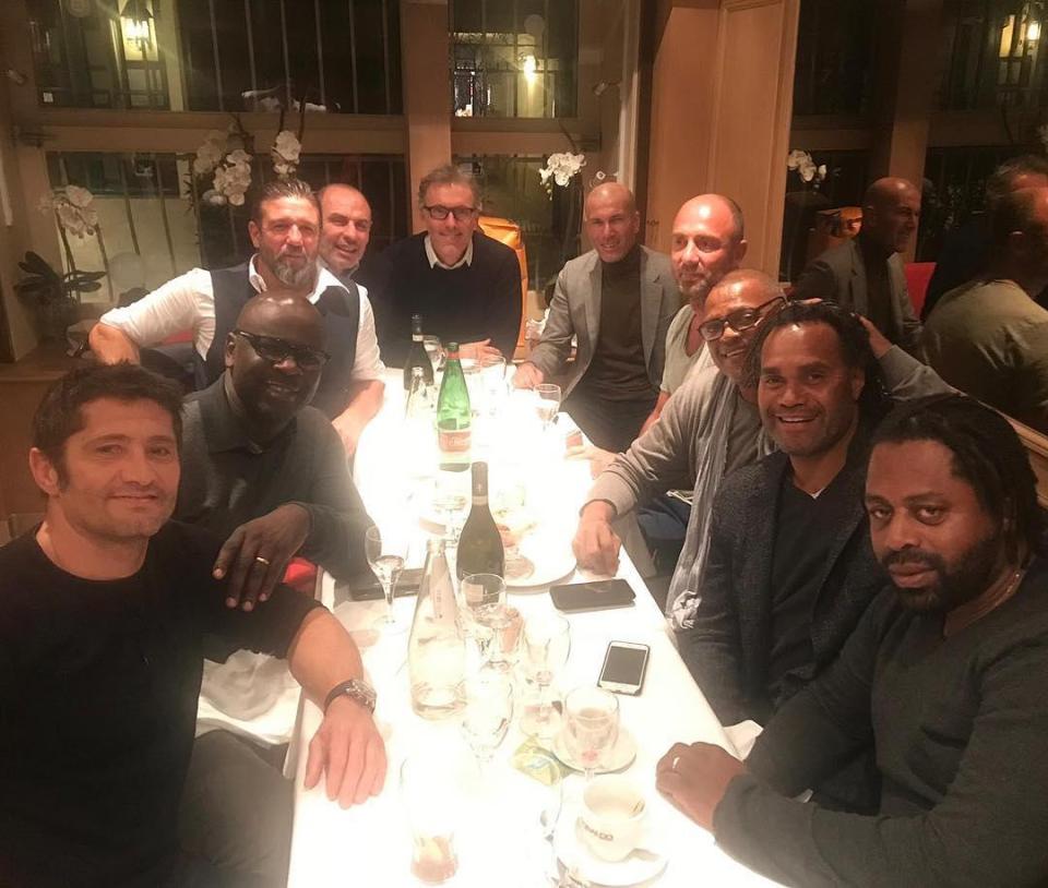  Some of France's World Cup winners from 1998 met up for a reunion dinner