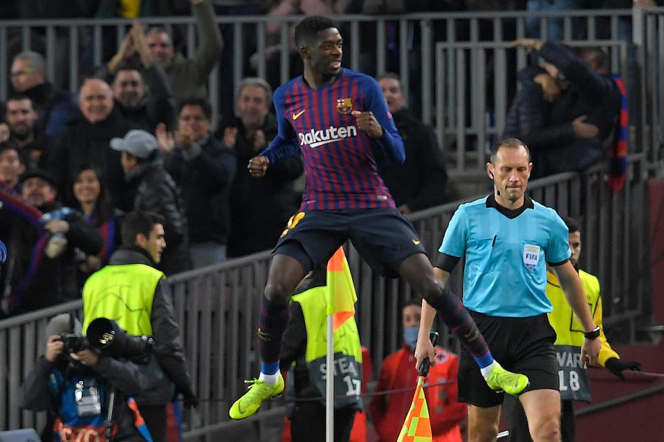  Ousmane Dembele struck early on to give Barcelona the lead