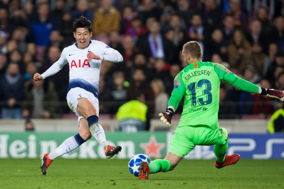  Son Heung-min troubled Barcelona at the Camp Nou