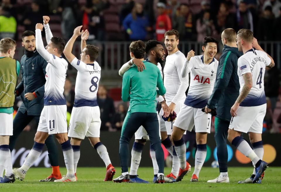  Tottenham have escaped from the group stages of the Champions League for the second consecutive season