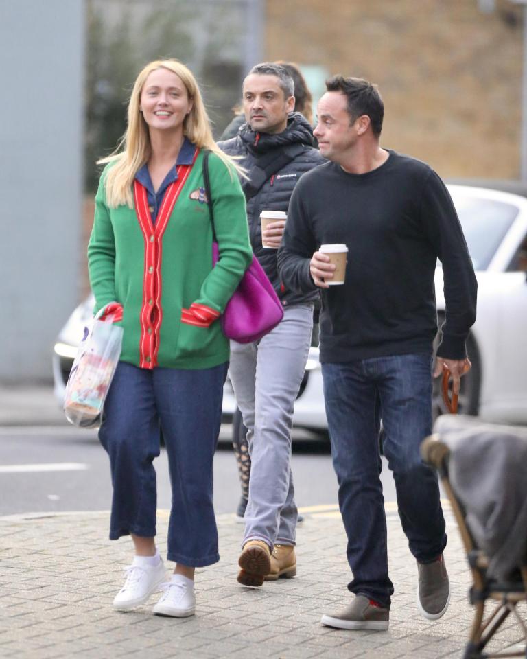  The 43-year-old looked fondly at his girlfriend as they hit the shops together