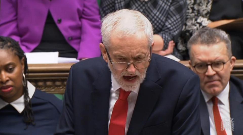  Jeremy Corbyn blasted the PM during PMQs