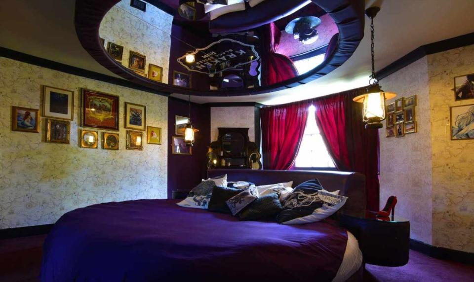  Book a night at Kraken’s Lair bedroom at the Hotel Pelirocco, Brighton, so your partner can watch himself having sex with you