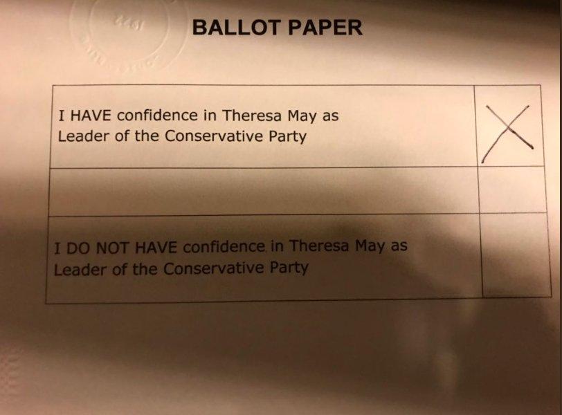  Tory MP Sarah Wollaston shared this picture of her completed ballot paper