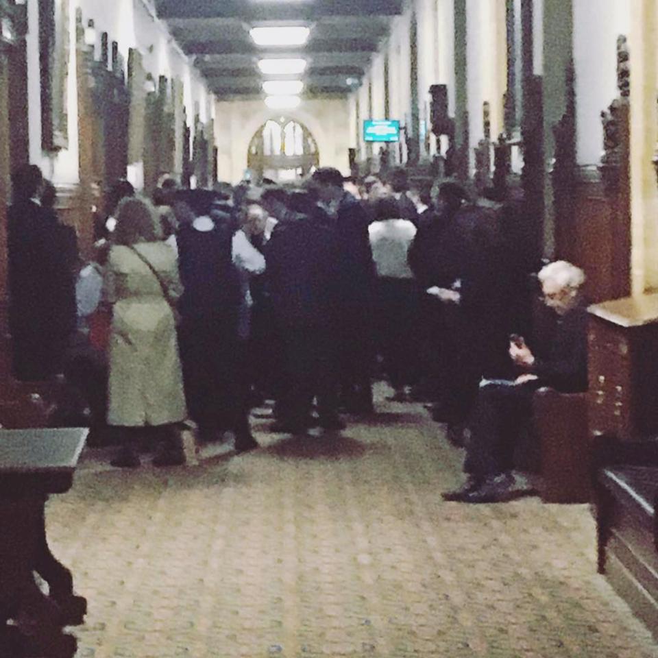  Defence Secretary Gavin Williamson shared this image of MPs and journalists outside the meeting