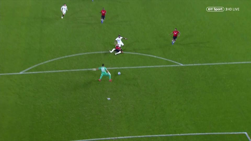  But Phil Jones could only poke the ball past Sergio Romero from 20 yards out