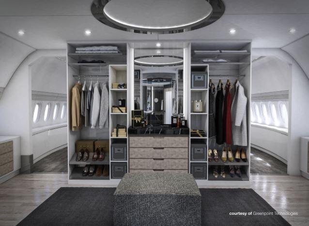  The stylish interiors include space to hand your clothes and stash your Jimmy Choos