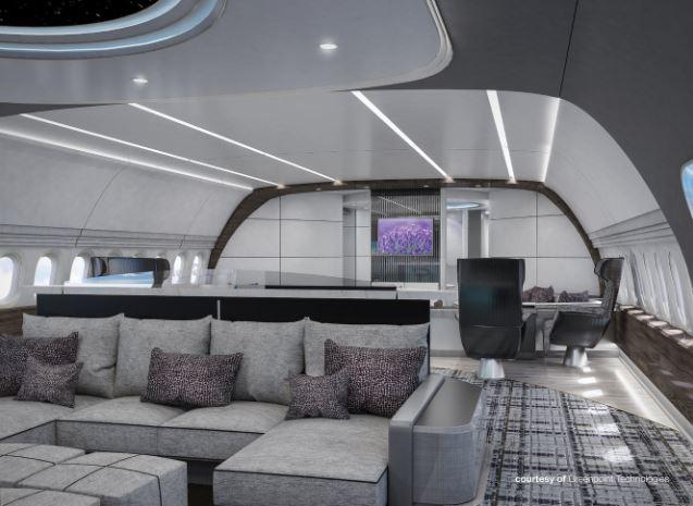  A lounge area makes sure punters fly in total comfort and style