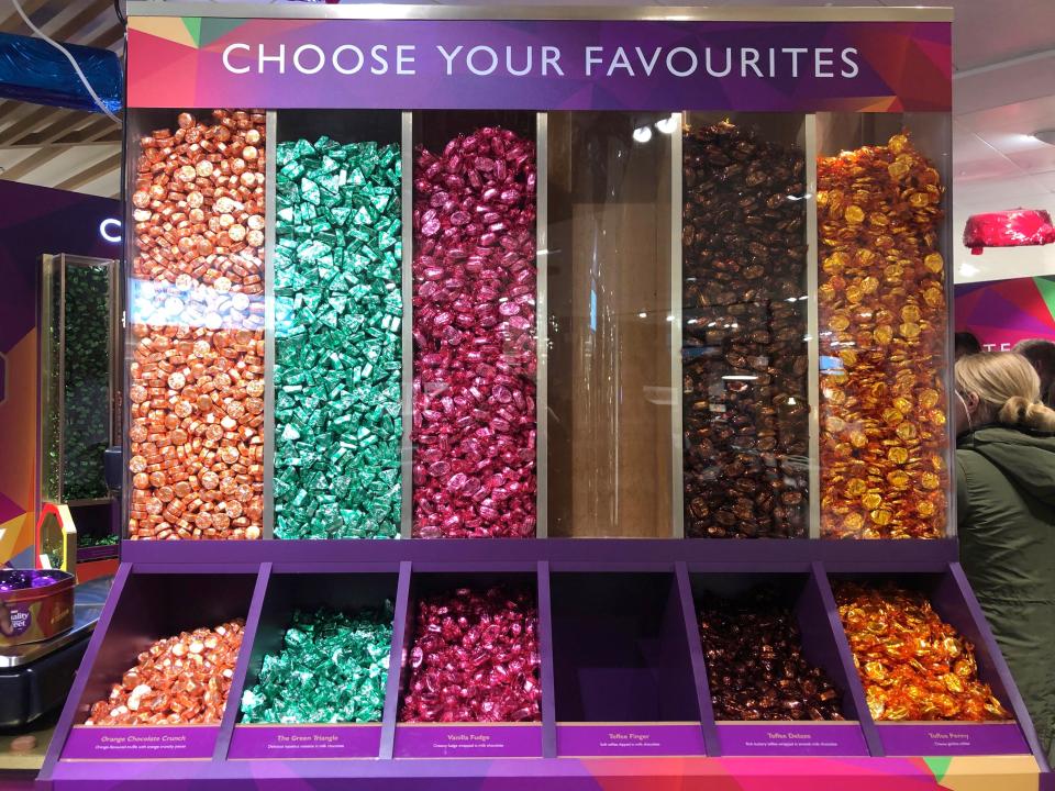  John Lewis's Quality Street stall routinely has a shortage of peoples favourites'