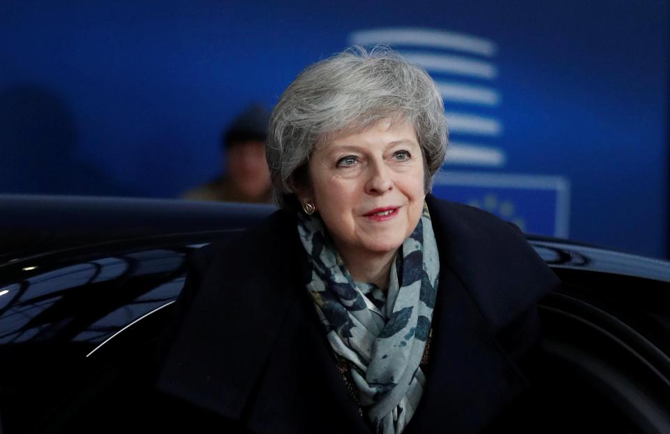  Theresa May arriving for day two of the European Council summit today