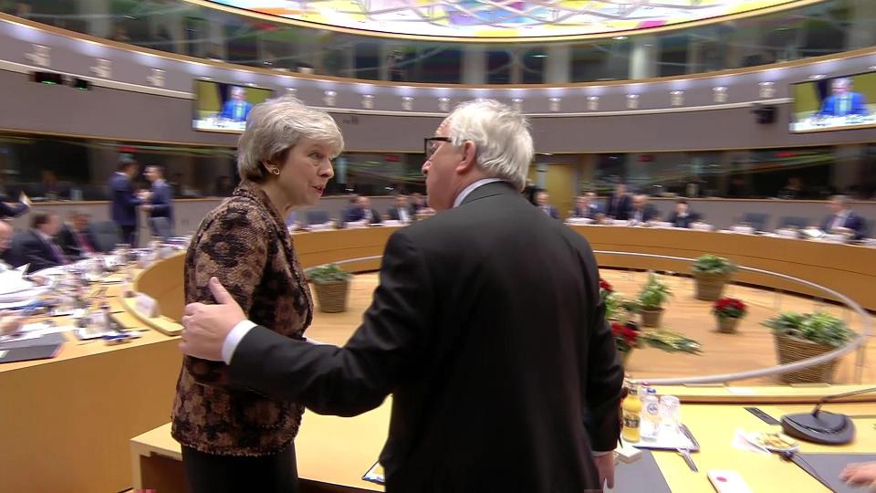  Theresa May squares up to Jean-Claude Juncker after he talked rubbish about her and Brexit