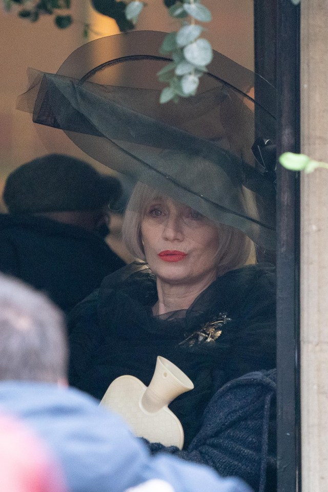 Kristin Scott Thomas was spotted filming scenes