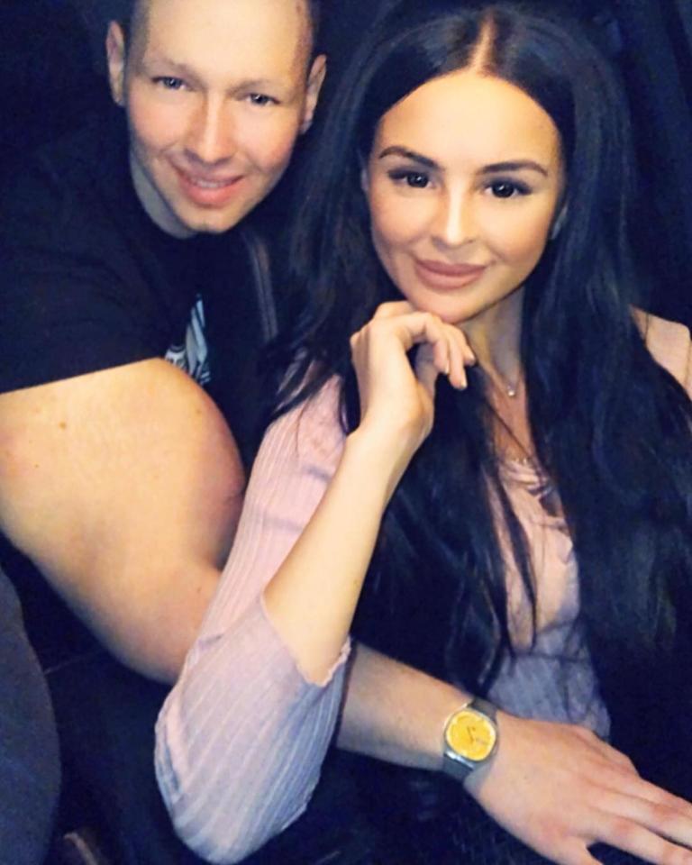  Loved-up: Kirill Tereshin and his new fiancee, Victoria Yakynina