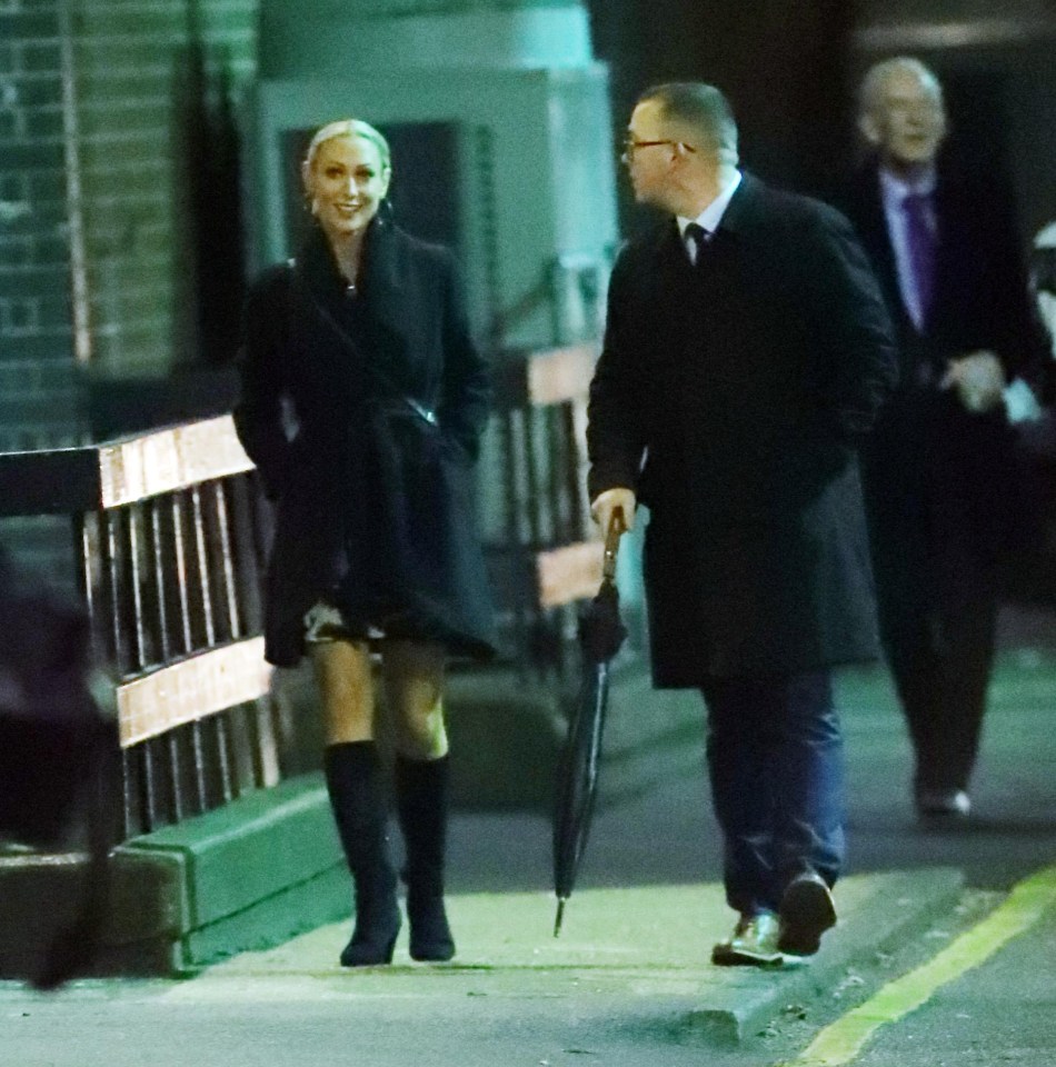 Runner up Faye Tozer was seen leaving the party